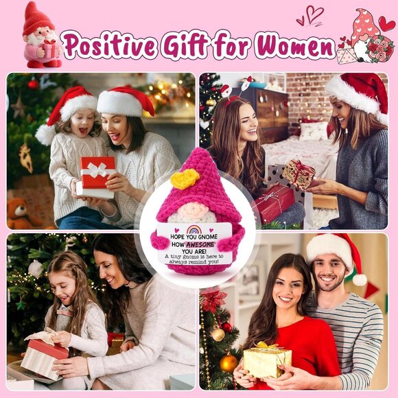 Christmas Gnomes Gifts for Women - Crochet Emotional Support & Inspirational - Picture 6 of 7